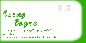 virag bogre business card